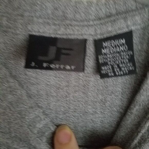 jf j. Ferrar Knit Ribbed Crewneck Dress Shirt Size Medium, Gray NWOT - Picture 5 of 7